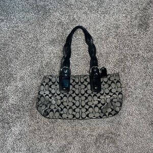 Coach Black and Gray Shoulder Bag